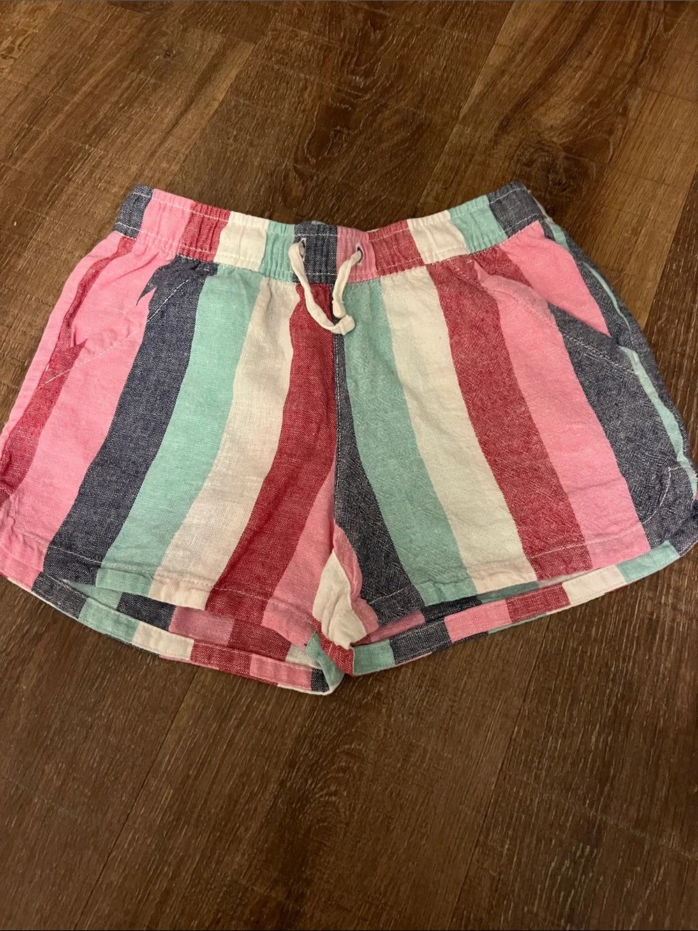 Old Navy Striped Drawstring Shorts - Pink, Mint, Navy, Cream
